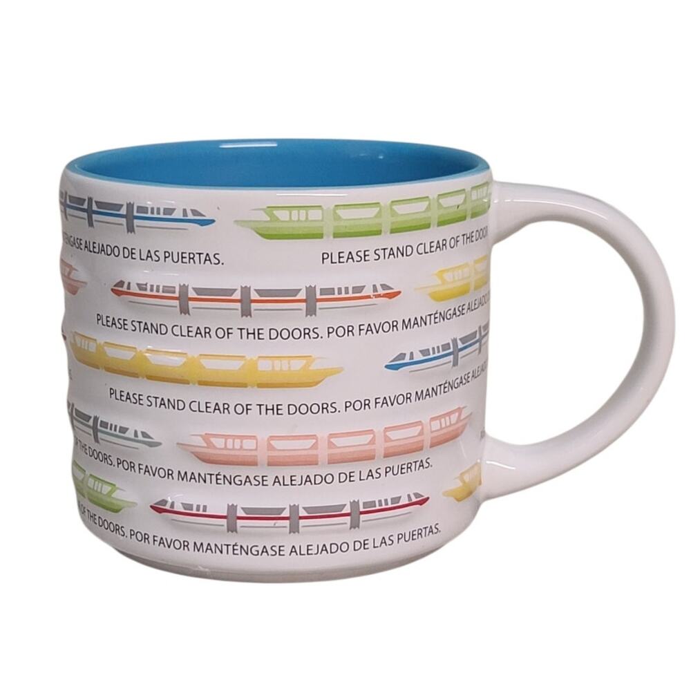 Disney Parks Monorail Please Stand Clear of the Doors Mug 16oz EUC